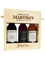 Gaveæske med tre miniflasker tawny portvin